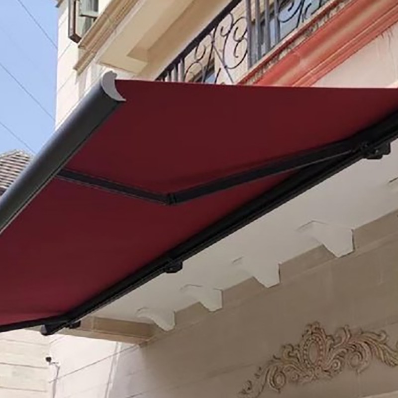 Articulated Arm Guide Rail Exterior Roller Shades